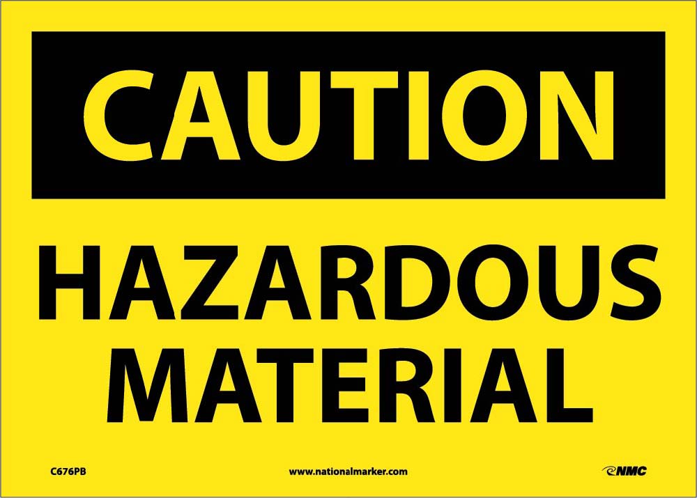 Caution Hazardous Material Sign-eSafety Supplies, Inc
