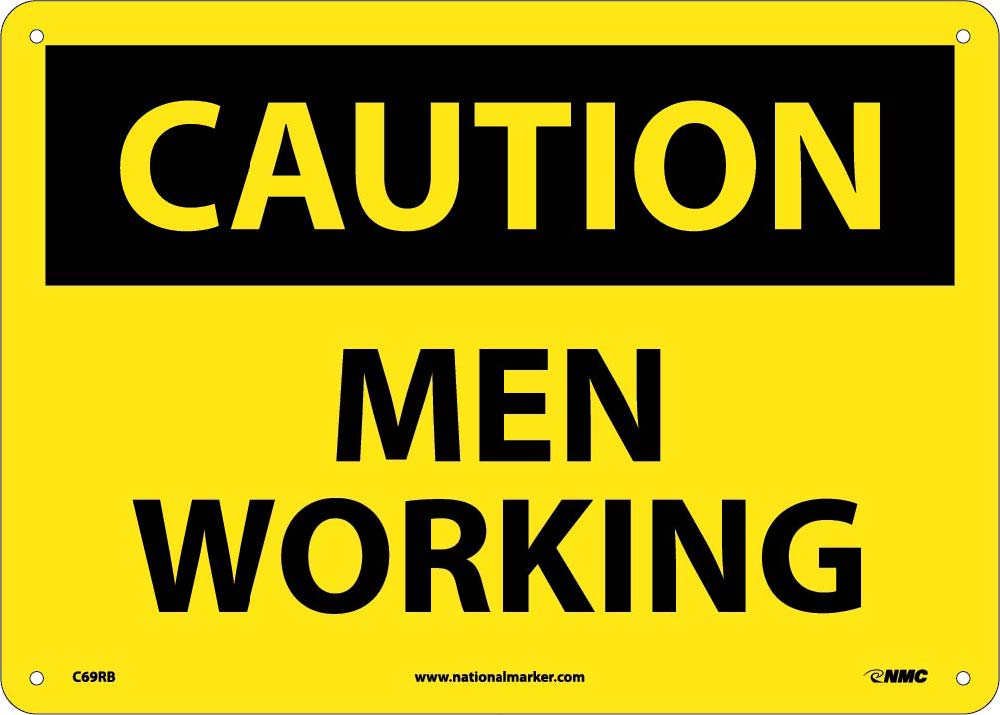 Caution Men Working Sign-eSafety Supplies, Inc