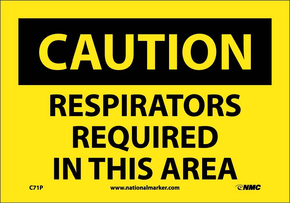 Caution Respirators Required In This Area Sign-eSafety Supplies, Inc