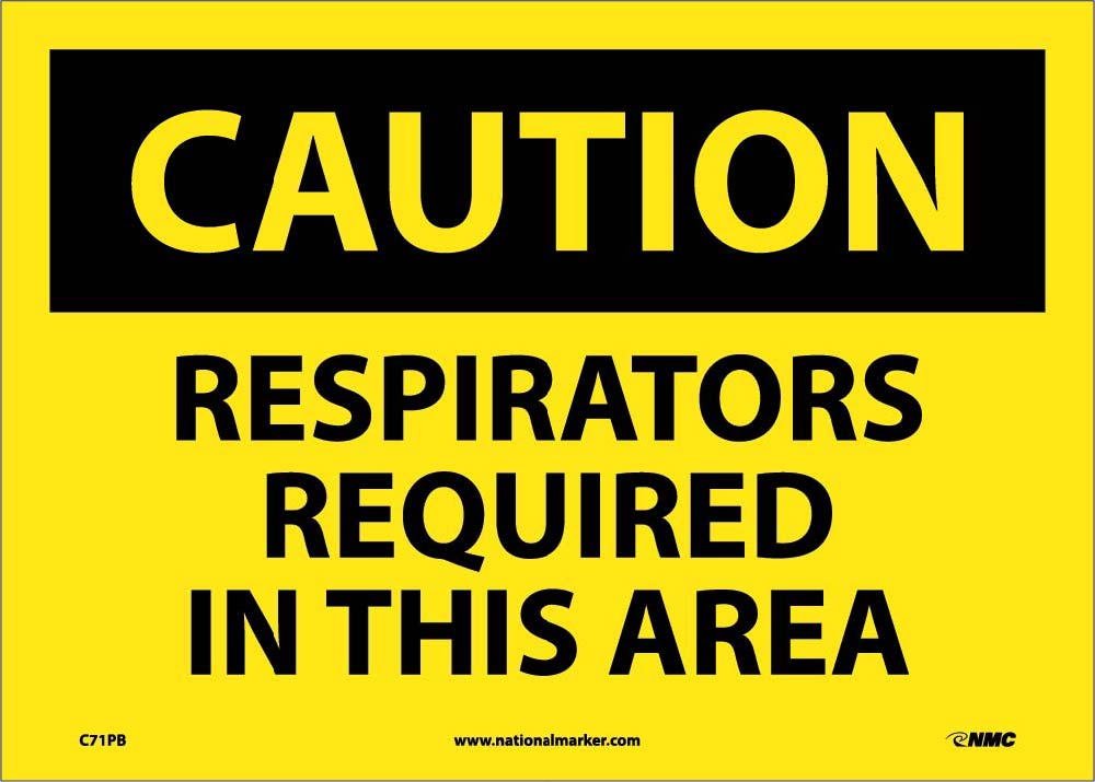 Caution Respirators Required In This Area Sign-eSafety Supplies, Inc