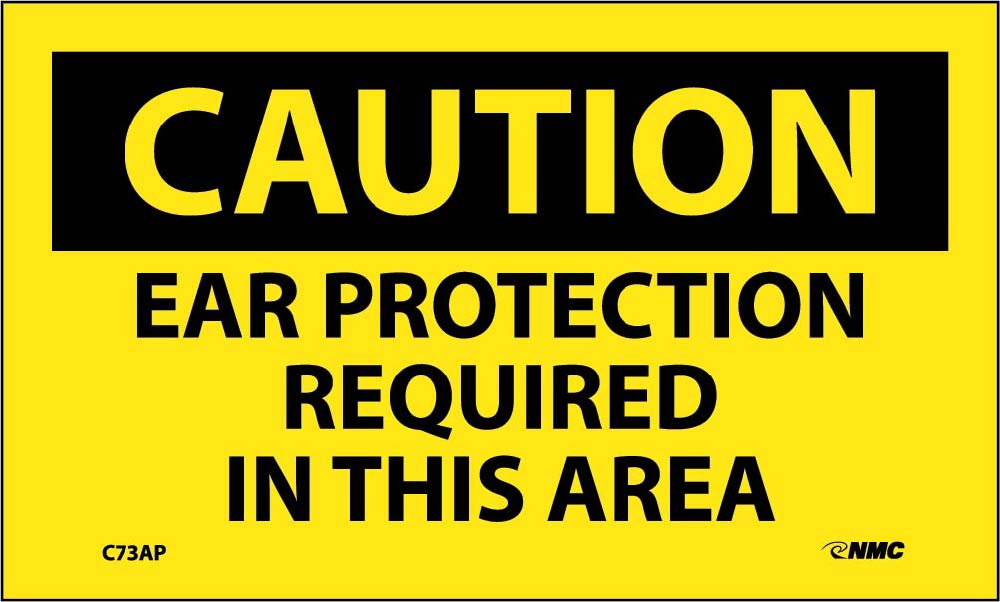 Ear Protection Required In This Area Label - 5 Pack-eSafety Supplies, Inc