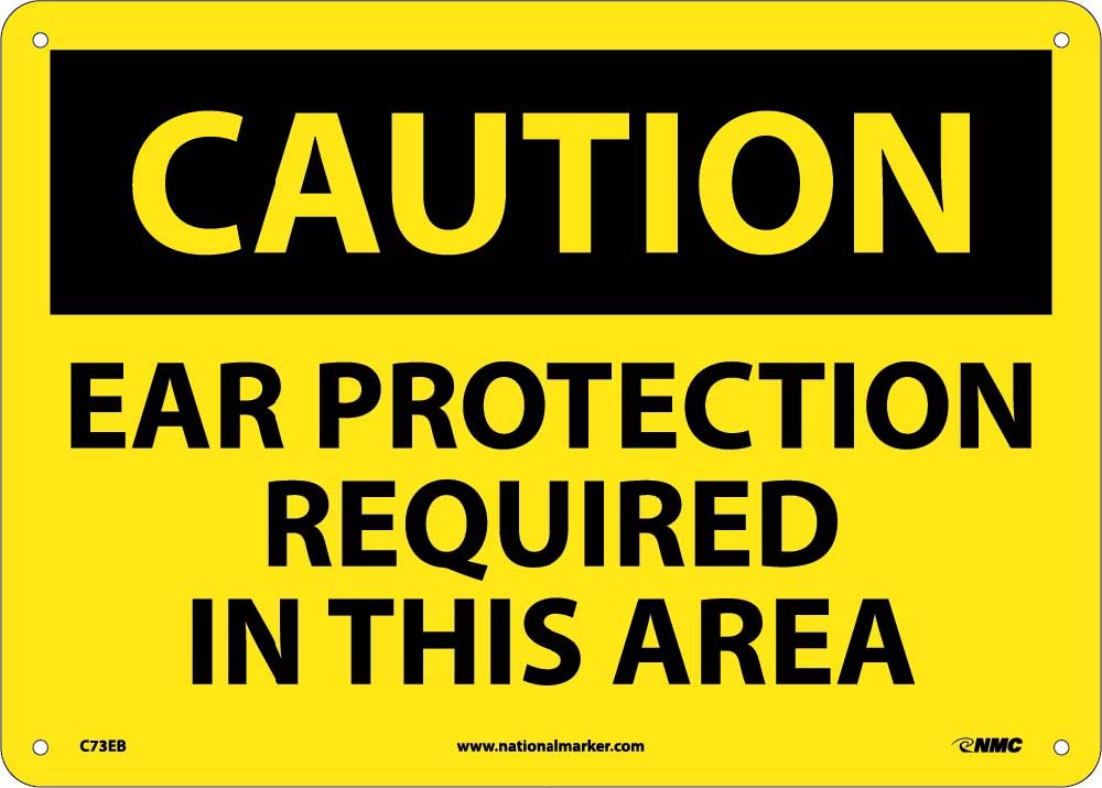 Caution Ear Protection Required In This Area Sign-eSafety Supplies, Inc