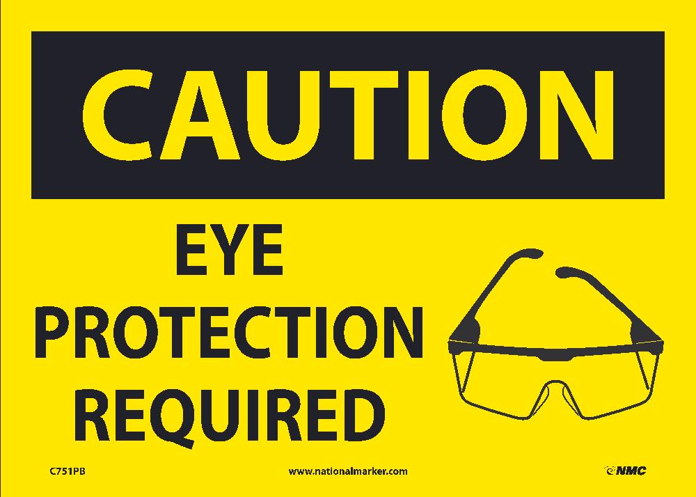 Eye Protection Sign, 10 X 14, Ps Vinyl - C751PB-eSafety Supplies, Inc