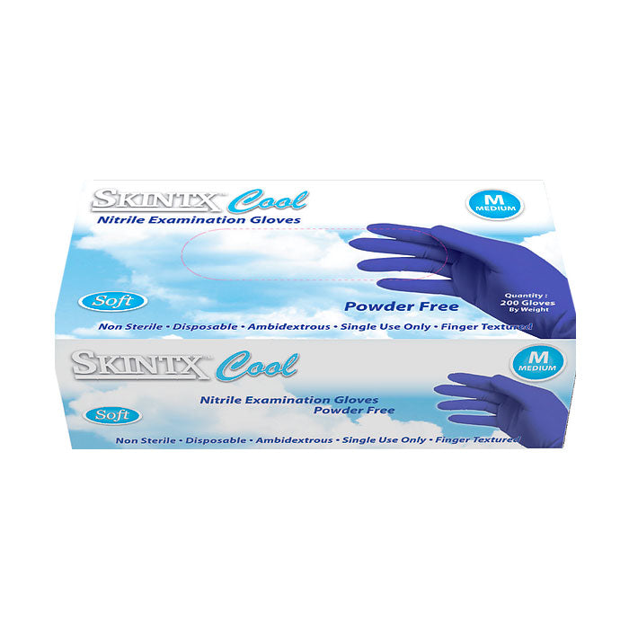 SKINTX™ Cool Blue Nitrile Gloves, Textured Fingers-eSafety Supplies, Inc