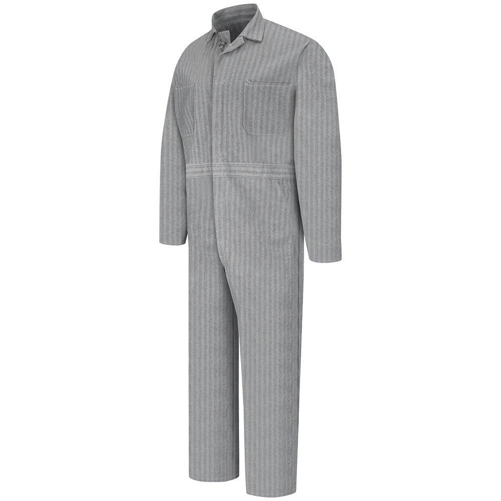 Red Kap Button-front Cotton Coverall CC16 - Fisher Herringbone-eSafety Supplies, Inc