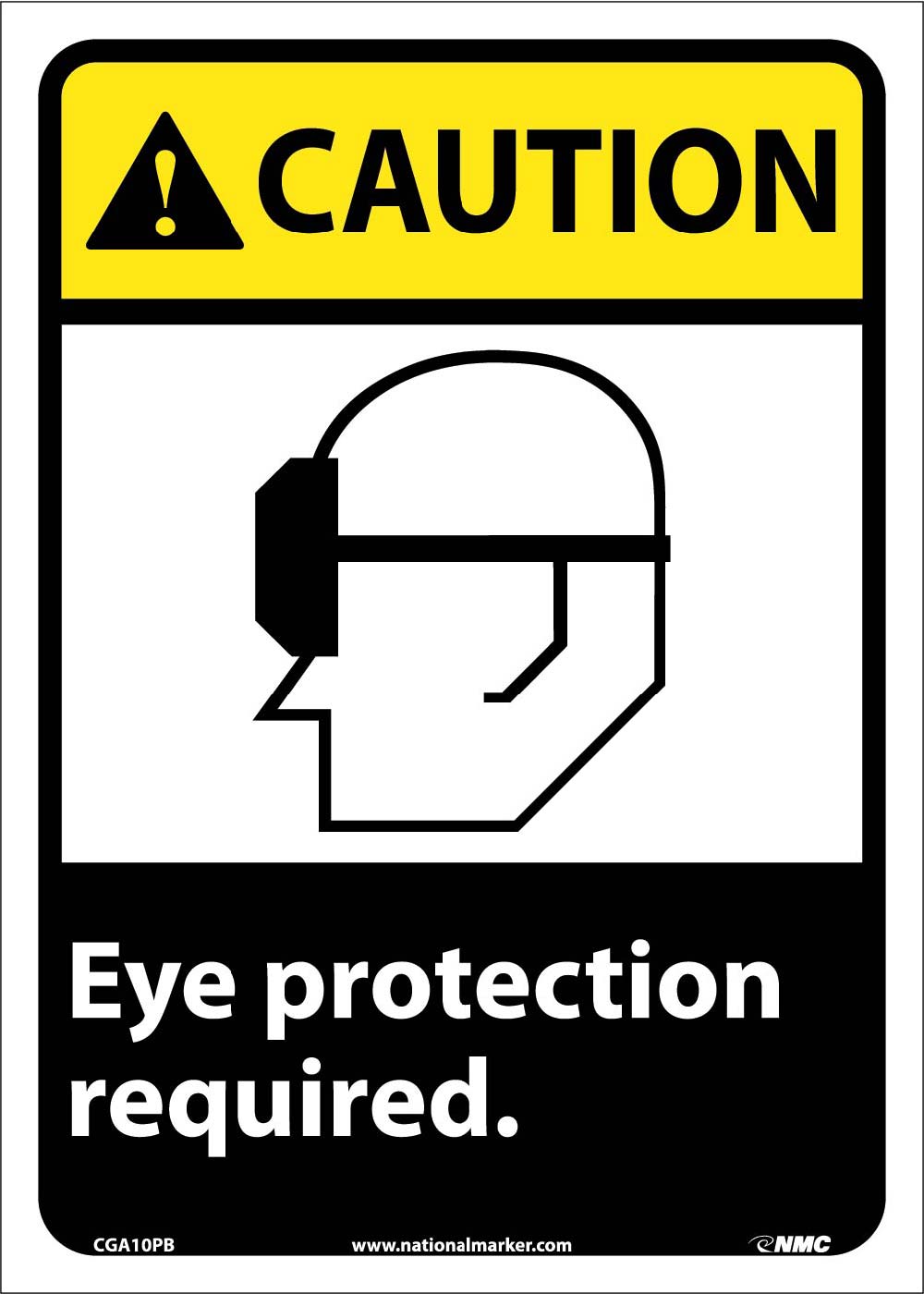 Caution Eye Protection Required Sign-eSafety Supplies, Inc