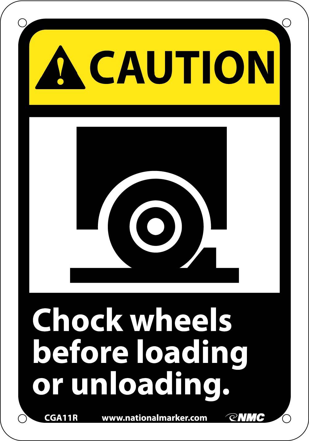 Caution Chock Wheels Before Loading Or Unloading Sign-eSafety Supplies, Inc