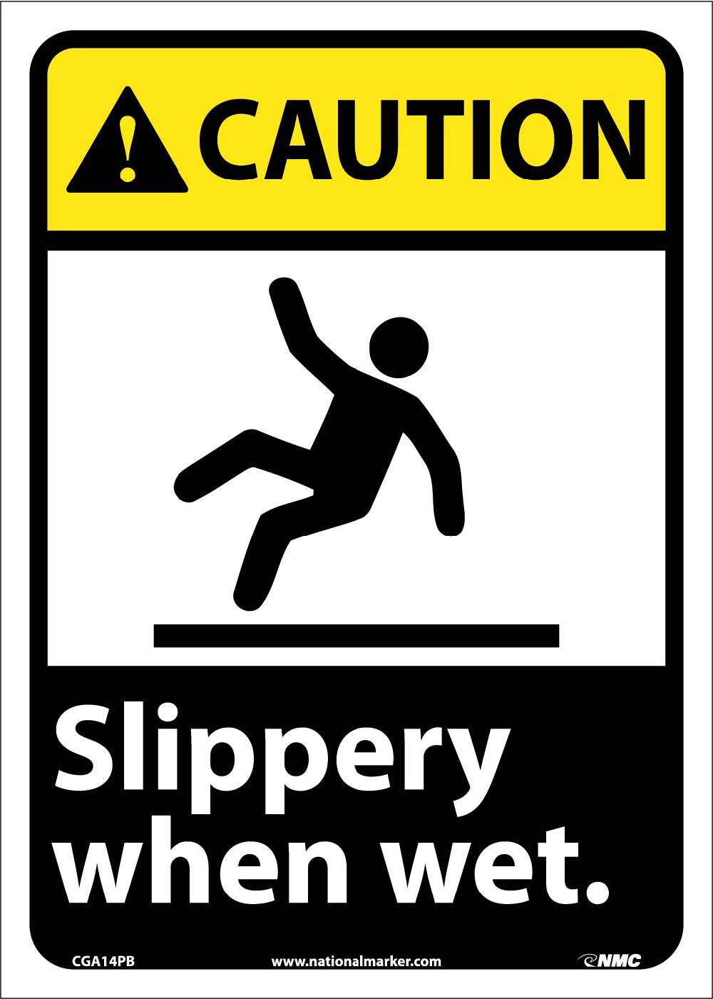 Caution Slippery When Wet Sign-eSafety Supplies, Inc