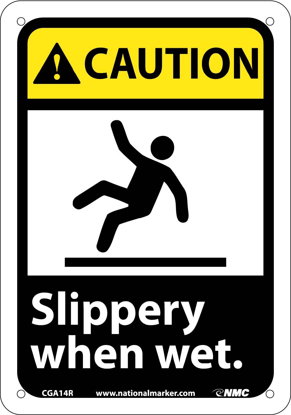 Caution Slippery When Wet Sign-eSafety Supplies, Inc