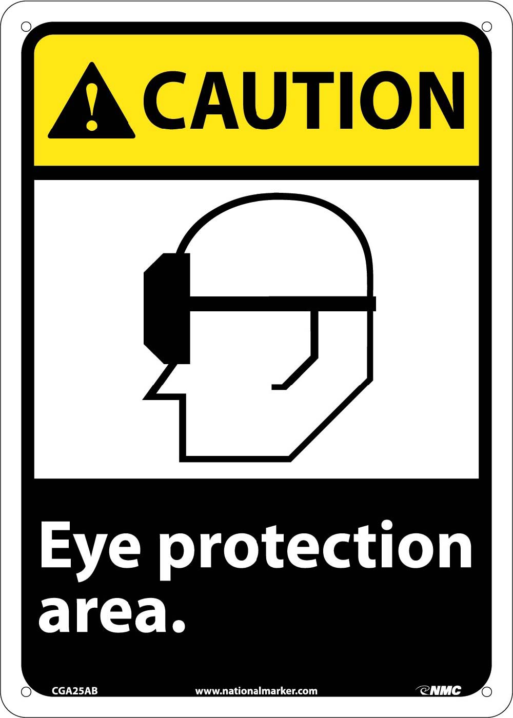 Caution Eye Protection Area Sign-eSafety Supplies, Inc