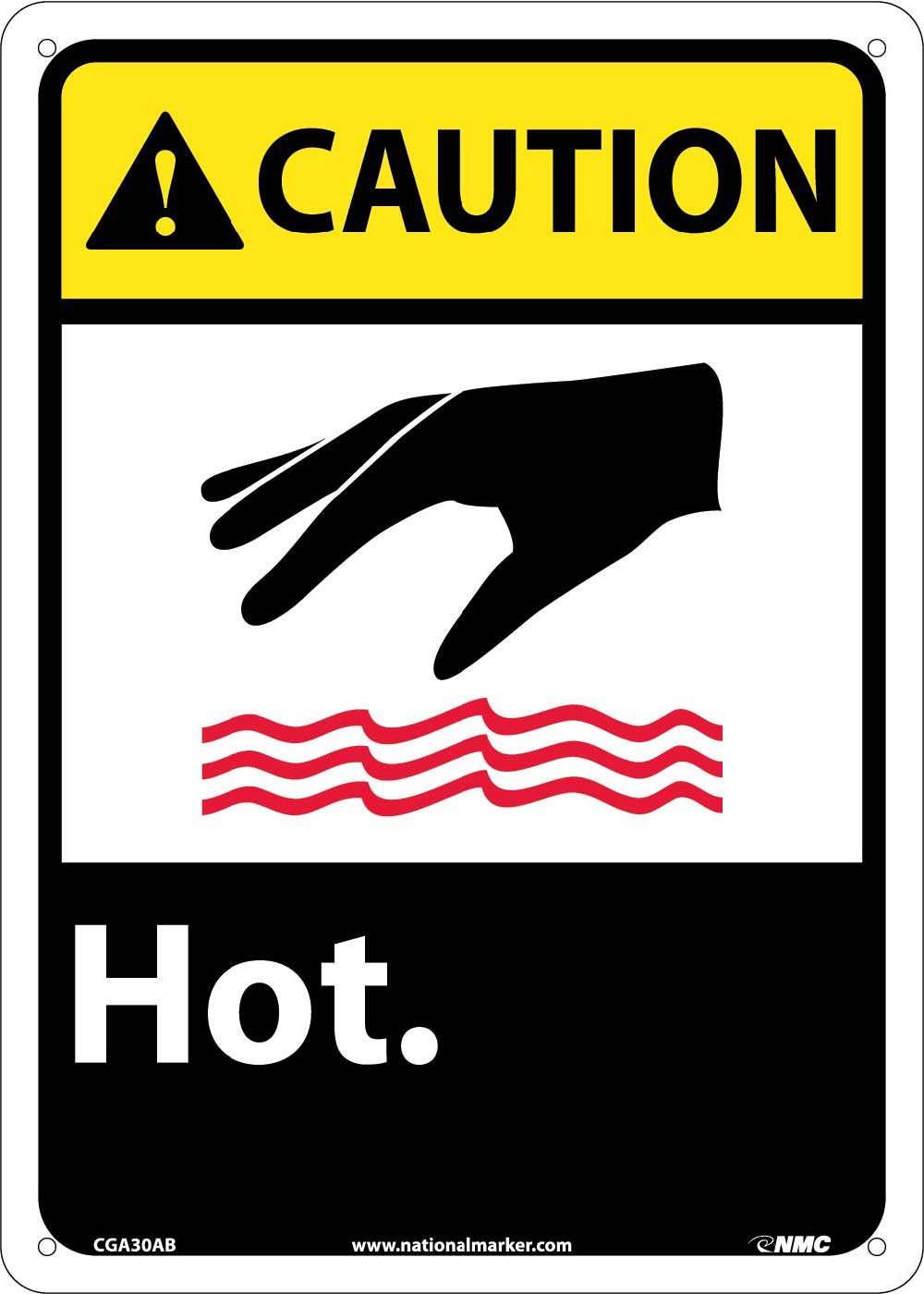 Caution Hot Sign-eSafety Supplies, Inc