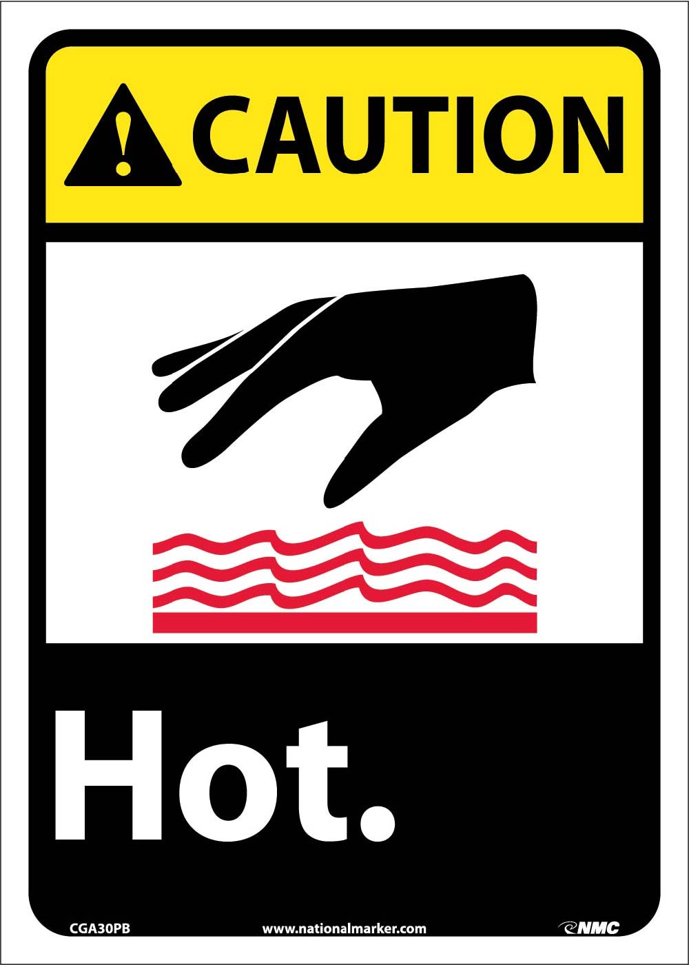 Caution Hot Sign-eSafety Supplies, Inc
