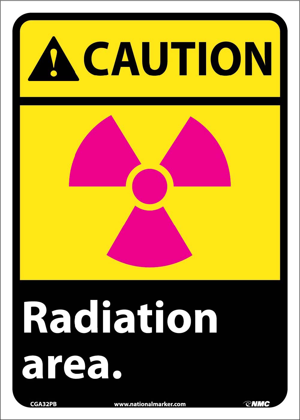 Caution Radiation Area Sign-eSafety Supplies, Inc