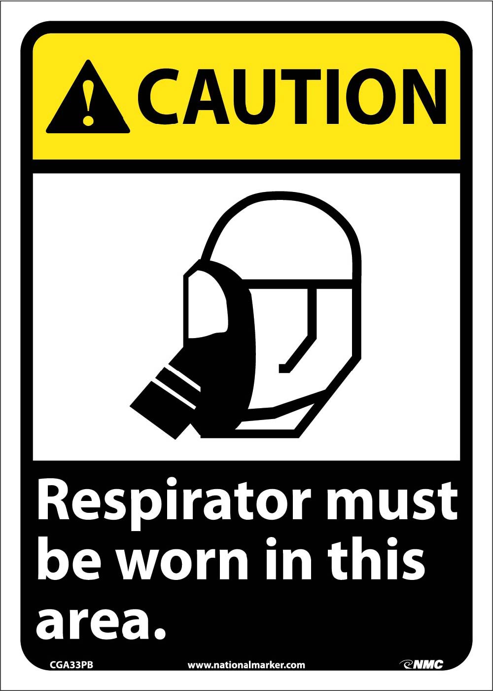 Caution Respirator Must Be Worn In This Area Sign-eSafety Supplies, Inc