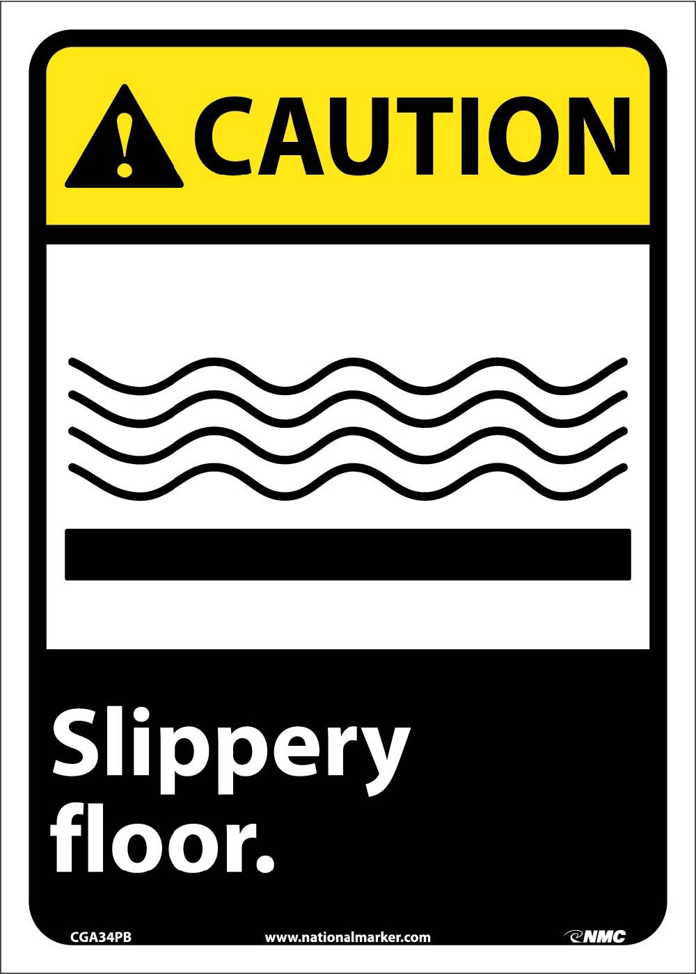 Caution Slippery Floor Sign-eSafety Supplies, Inc
