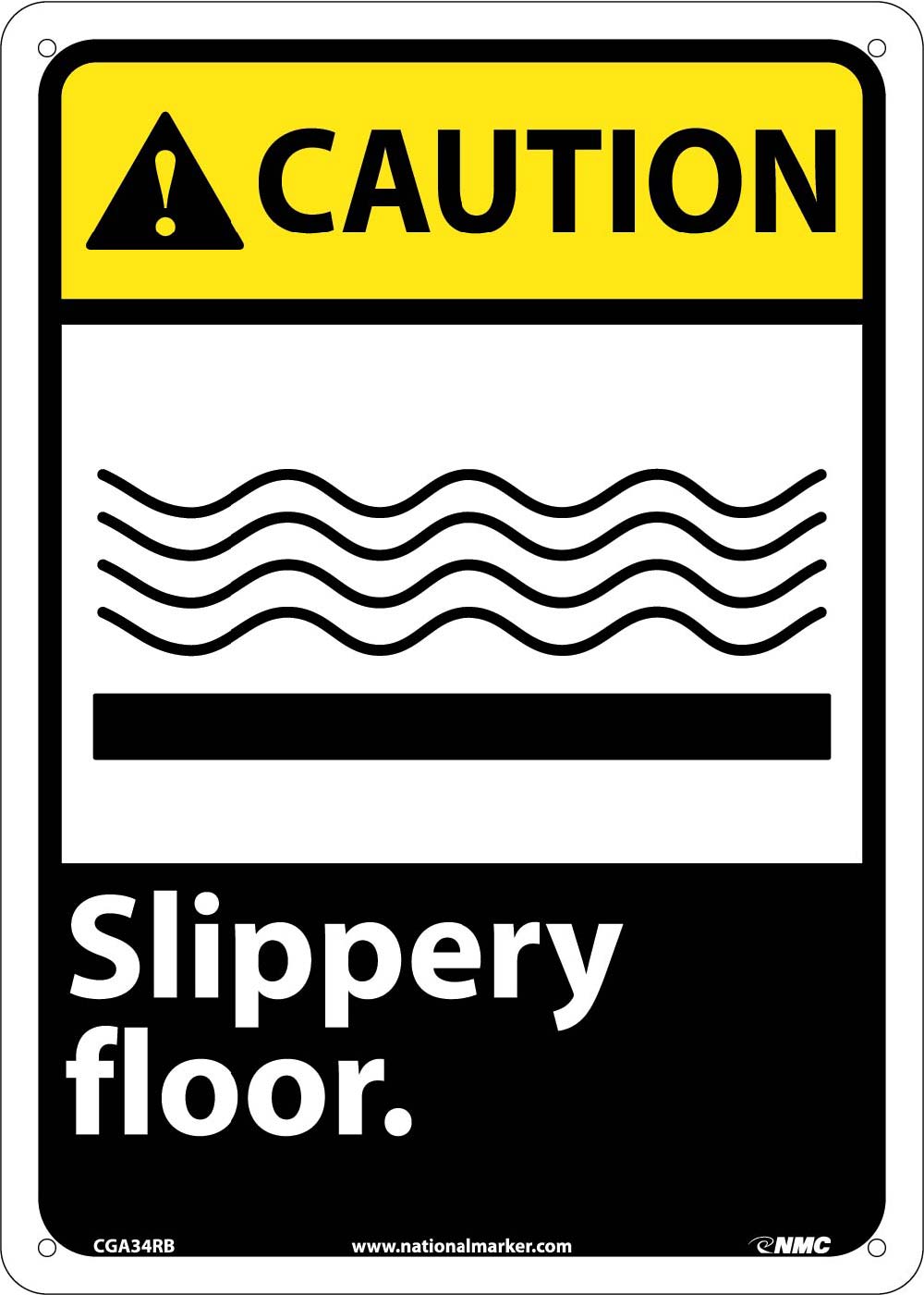 Caution Slippery Floor Sign-eSafety Supplies, Inc