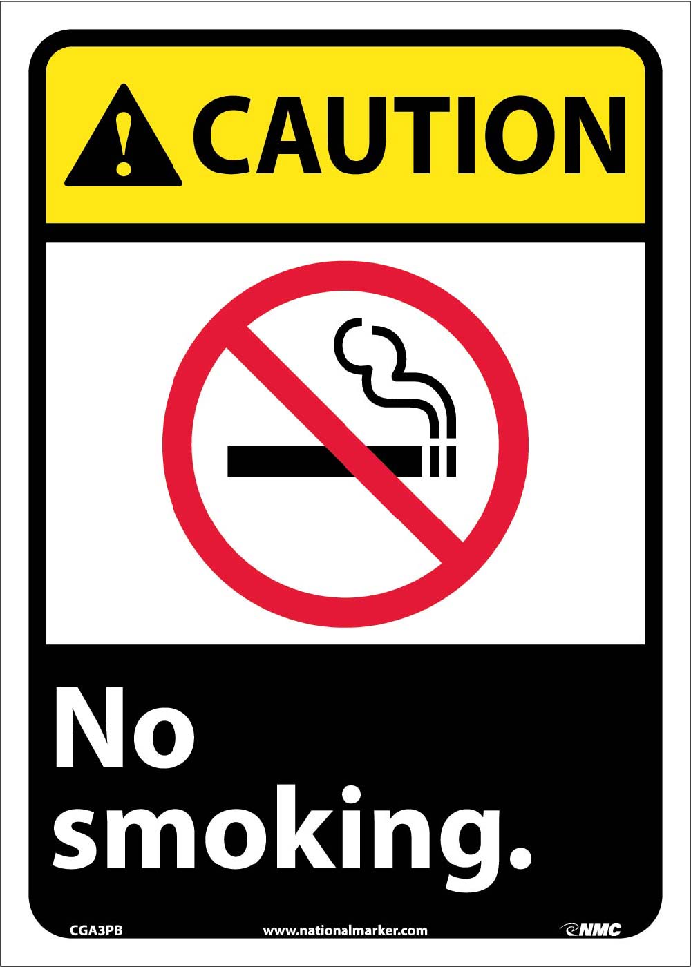 Caution No Smoking Sign-eSafety Supplies, Inc