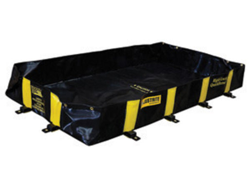 Justrite 4' X 8' X 12" Rigid-Lock QuickBerm Black PVC Coated Fabric Spill Berm - JTR28514-eSafety Supplies, Inc