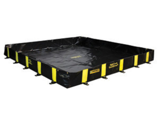 Justrite 8' X 8' X 12" Rigid-Lock QuickBerm Black PVC Coated Fabric Spill Berm - JTR28518-eSafety Supplies, Inc