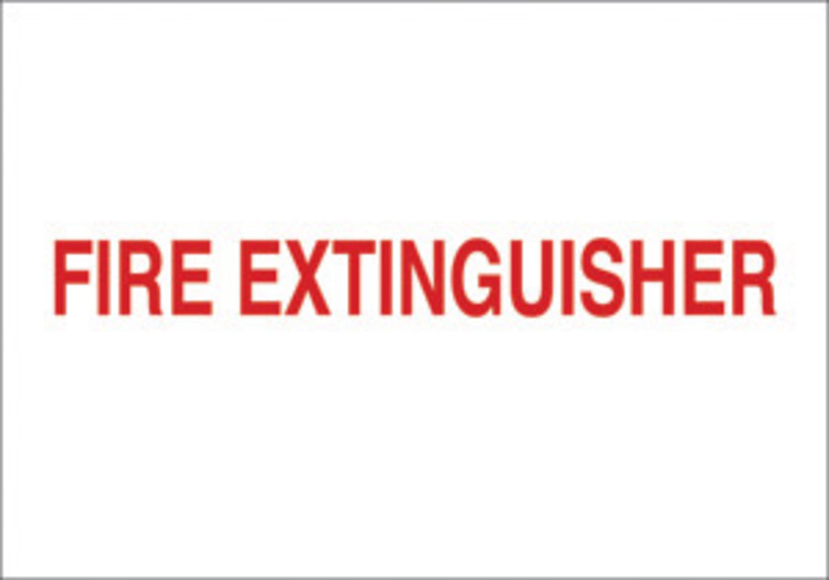 Brady® 7" X 10" X .06" Red On White .0591" B-401 Polystyrene Fire Extringuisher Sign "FIRE EXTINGUISHER"-eSafety Supplies, Inc