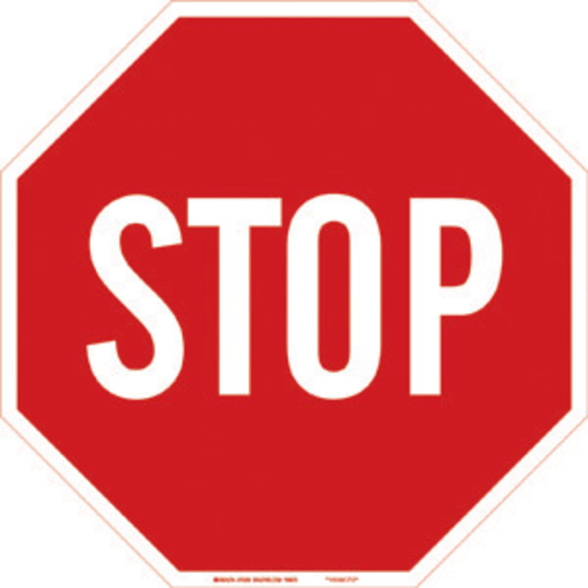 Brady® 30" X 30" X 1/10" White On Red .0984" B-120 Fiberglass Parking And Traffic Sign "STOP"-eSafety Supplies, Inc