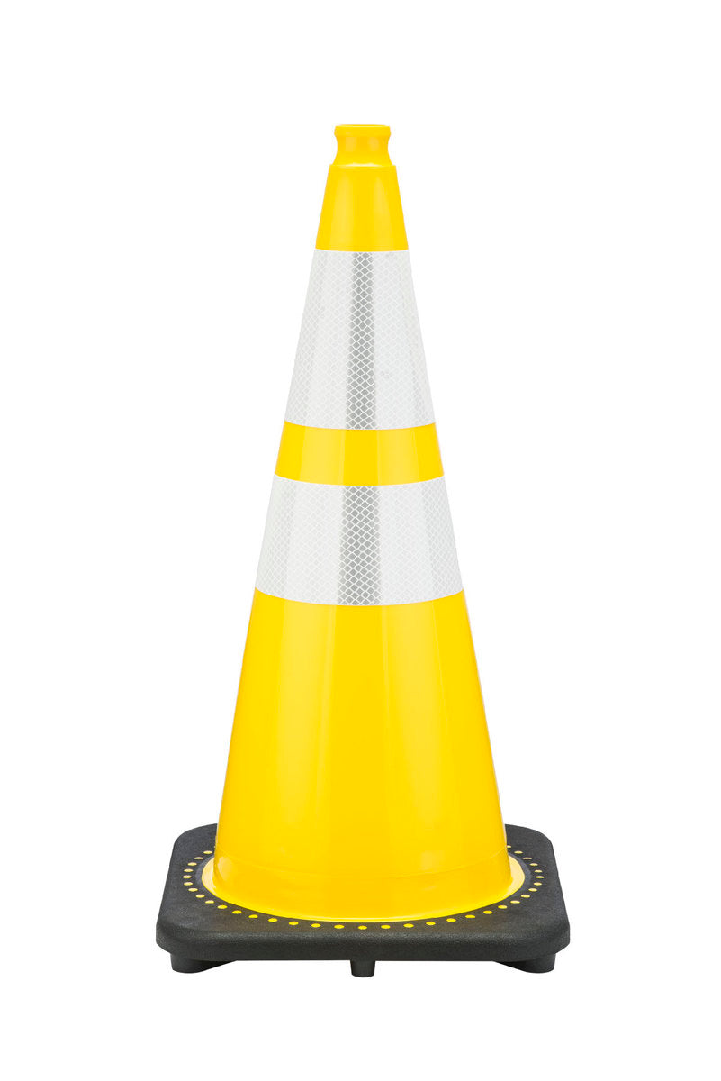 JBC™ 28" Yellow PVC Revolution Series Traffic Cone-eSafety Supplies, Inc
