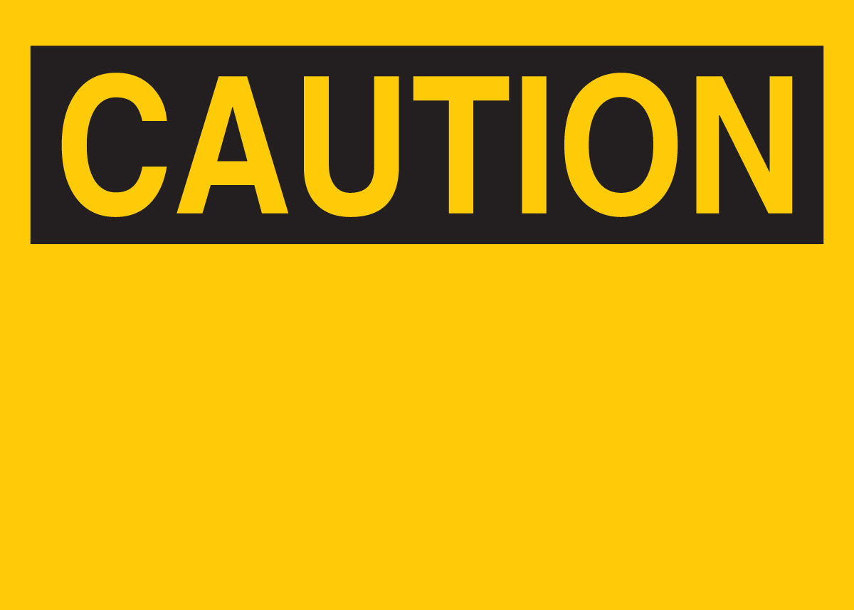 Brady® 14" X 20" X .156" Black On Yellow .1575" B-836 Polypropylene Safety Sign-eSafety Supplies, Inc
