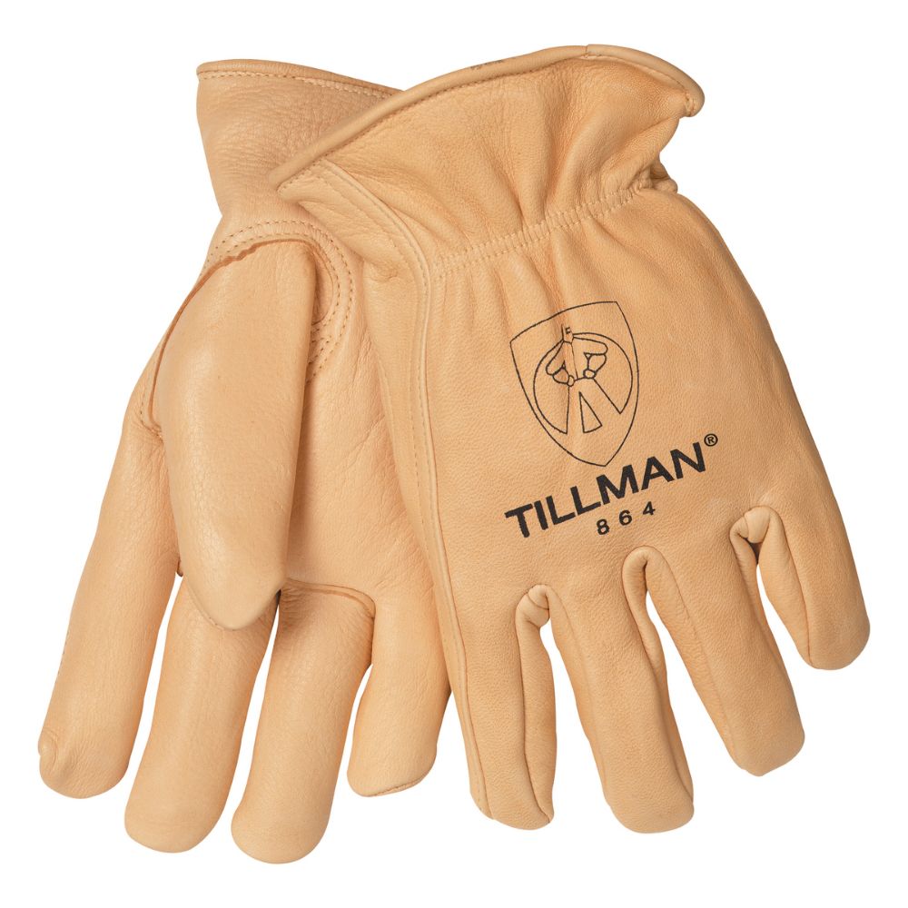 Tillman Tan Top Grain Deerskin Leather Unlined Drivers Gloves-eSafety Supplies, Inc
