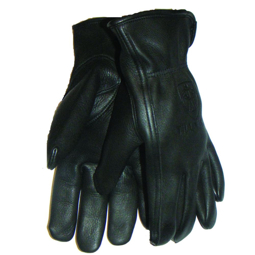 Tillman Black Top Grain Deerskin Leather Unlined Drivers Gloves