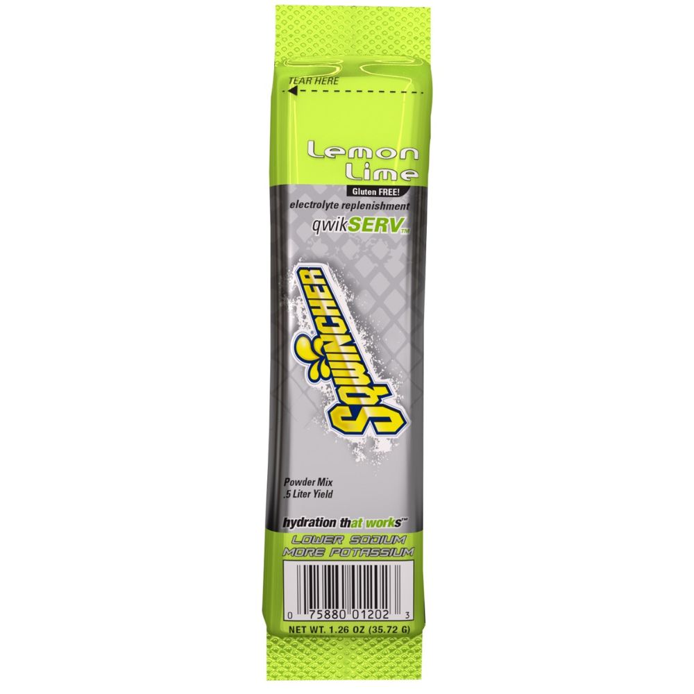 Sqwincher 1.26 Ounce Lemon Lime Flavor Qwik Serv Powder Concentrate Package Electrolyte Drink-eSafety Supplies, Inc