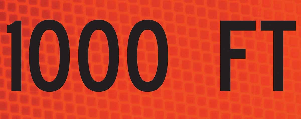 Cortina 26" X 8" Orange/Black Vinyl Roll-Up Sign Overlay-eSafety Supplies, Inc