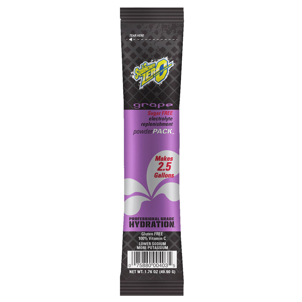 Sqwincher 1.76 Ounce Grape Flavor Powder Pack ZERO Powder Concentrate Package Electrolyte Drink (32 Pack Electrolyte Drink Powder Concentrate - Pack)-eSafety Supplies, Inc