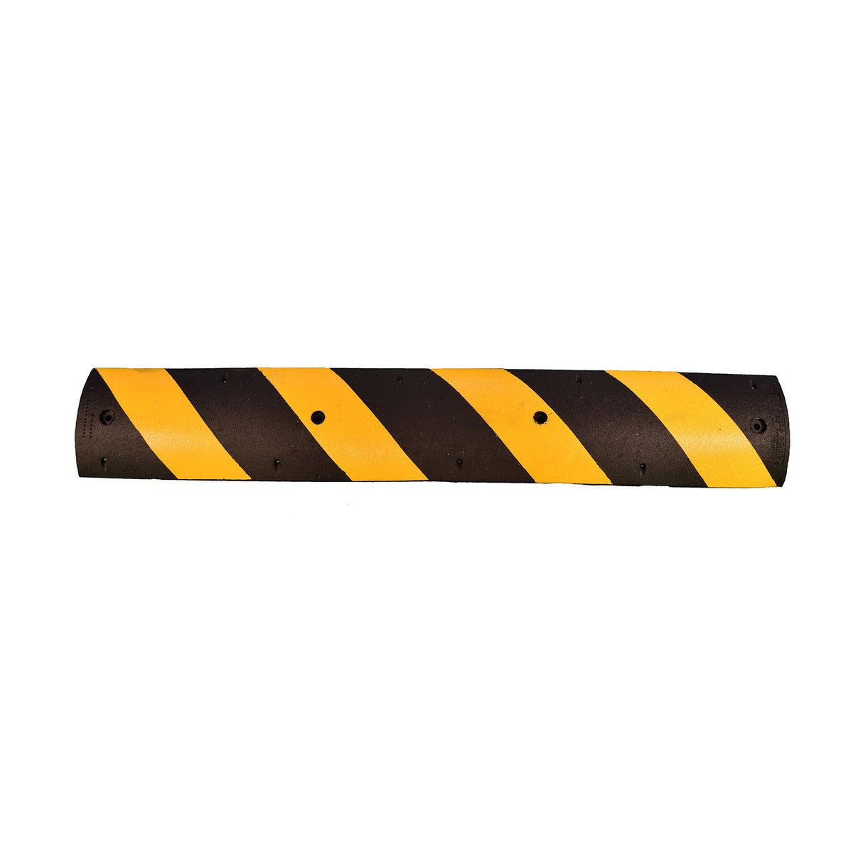 Cortina Safety Products 6' Black Rubber Speed Bump With Yellow Reflective Stripes-eSafety Supplies, Inc