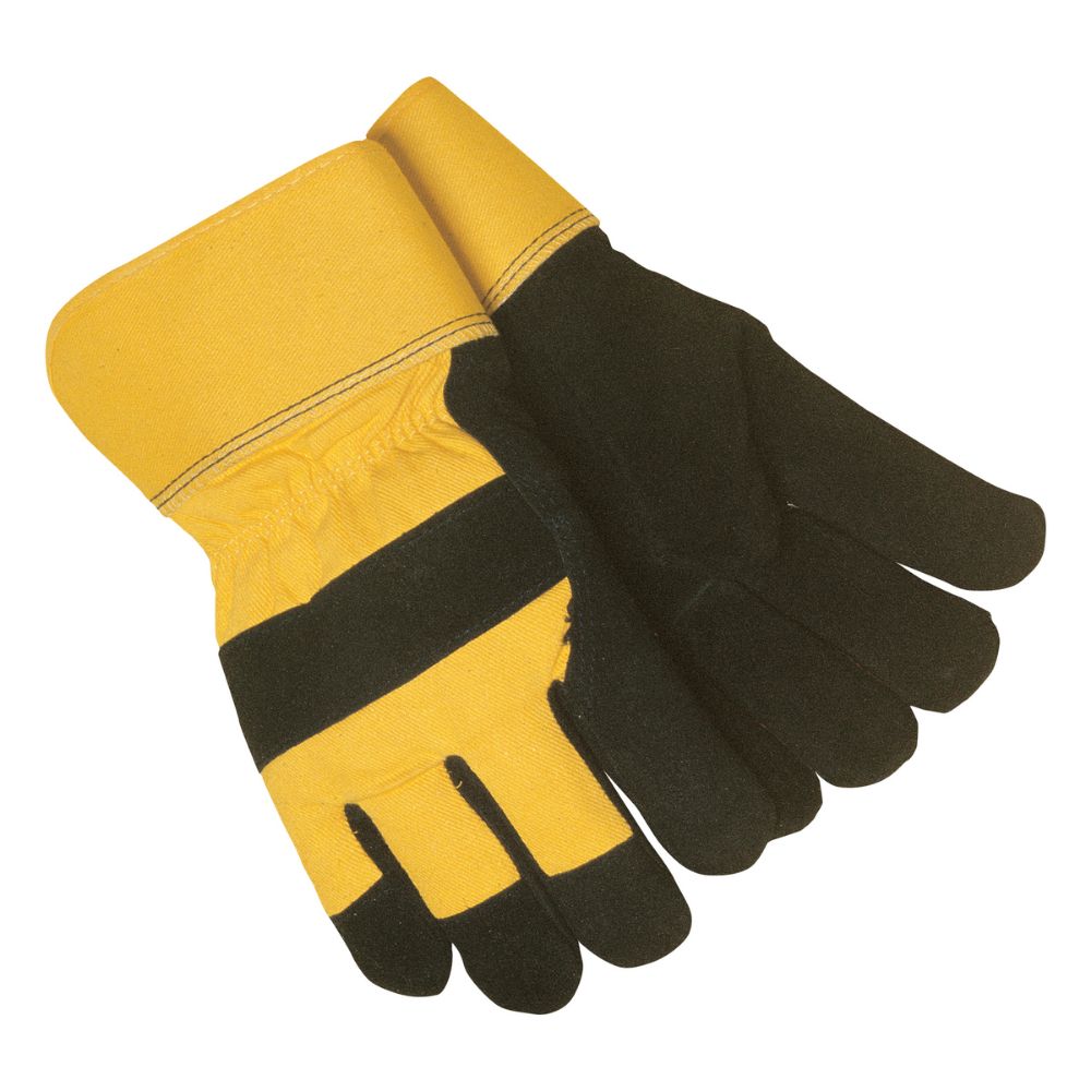 Tillman Large Black And Yellow Cowhide Leather ColdBlock/Cotton/Polyester Lined Cold Weather Gloves-eSafety Supplies, Inc