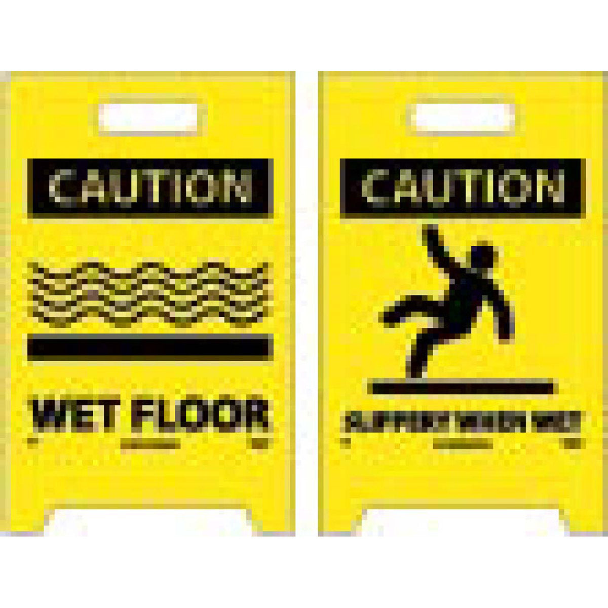 NM 19" X 12" Yellow .04" Coroplast Double Sided Floor Safety Sign "CAUTION WET FLOOR"-eSafety Supplies, Inc
