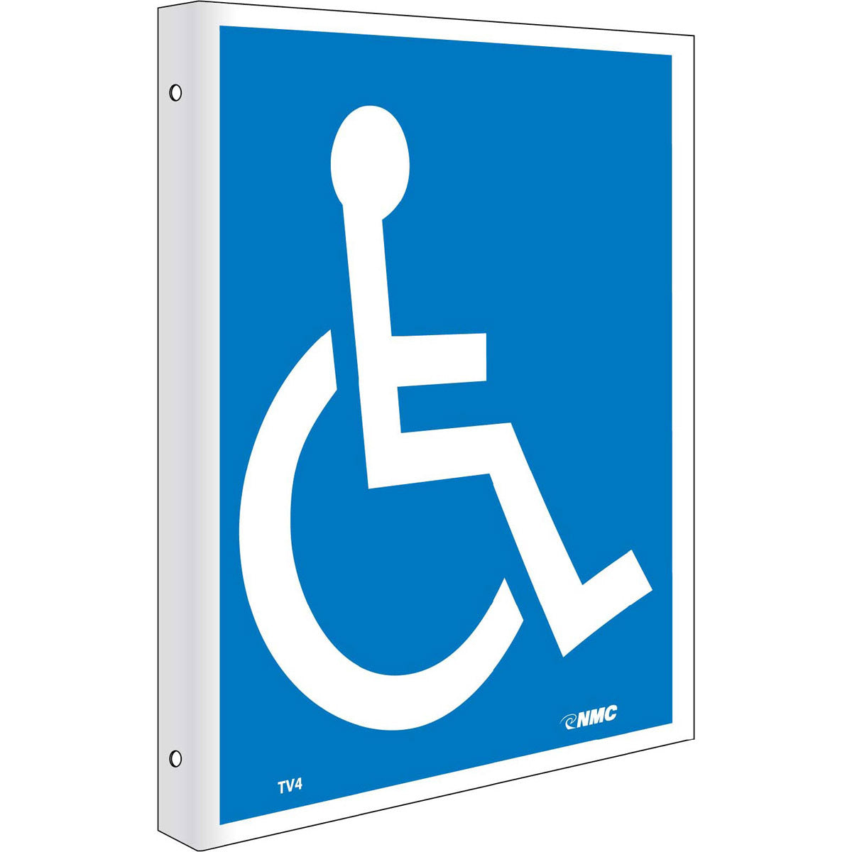 NM 10" X 9" White .05" Rigid Plastic Handicapped Office And Facility Sign-eSafety Supplies, Inc