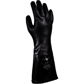 SHOWA®Black 15 Gauge Seamless Knit Lined Neoprene Chemical Resistant Gloves