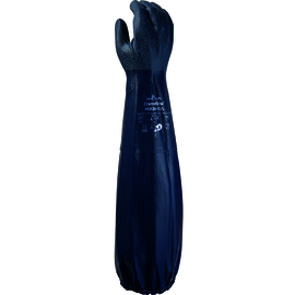 SHOWA® Blue Cotton/Polyester Lined Nitrile Chemical Resistant Gloves