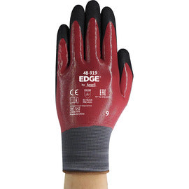 Ansell EDGE Nitrile Work Gloves With Spandex, Fiber Glass And Polyethylene Liner And Knit Wrist