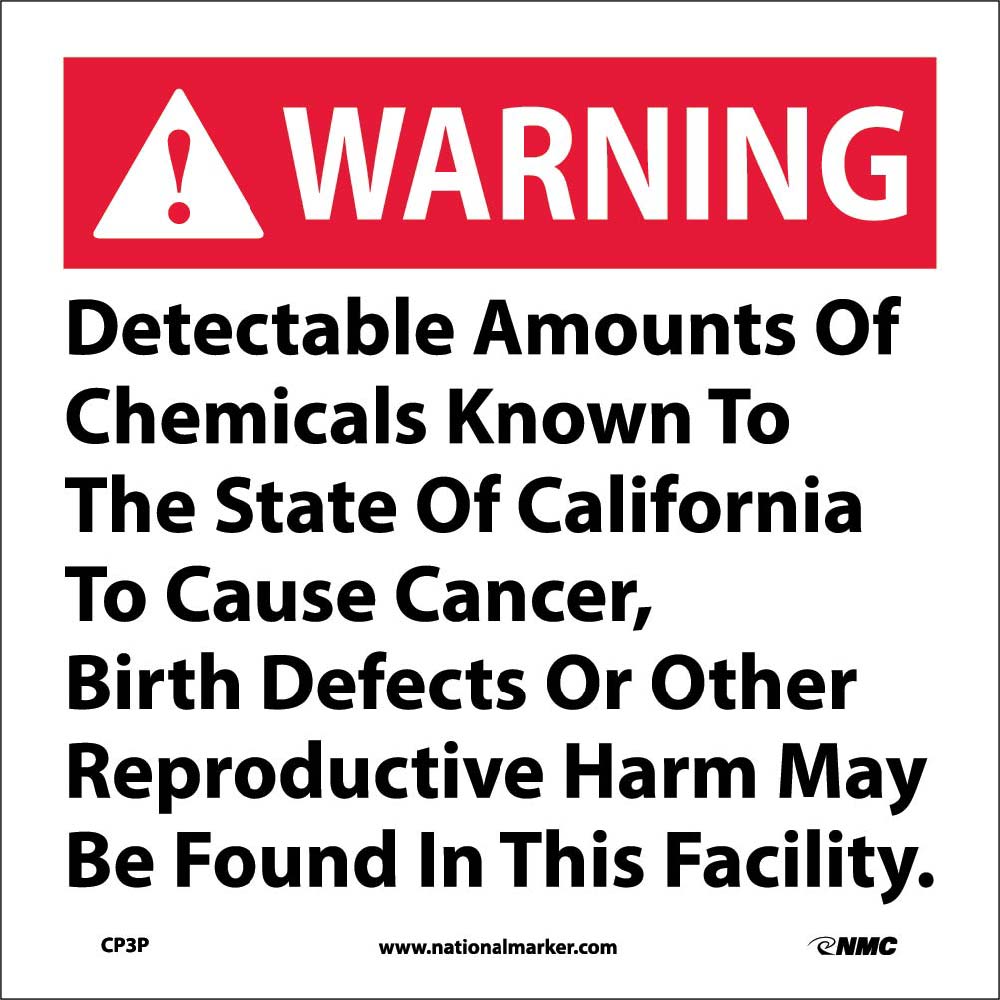Warning Detectable Amounts Of Chemicals California Proposition 71-eSafety Supplies, Inc