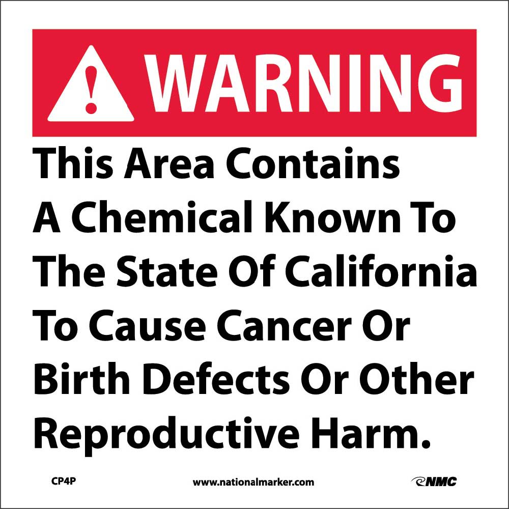 Warning This Area Contains A Chemical California Proposition 72-eSafety Supplies, Inc