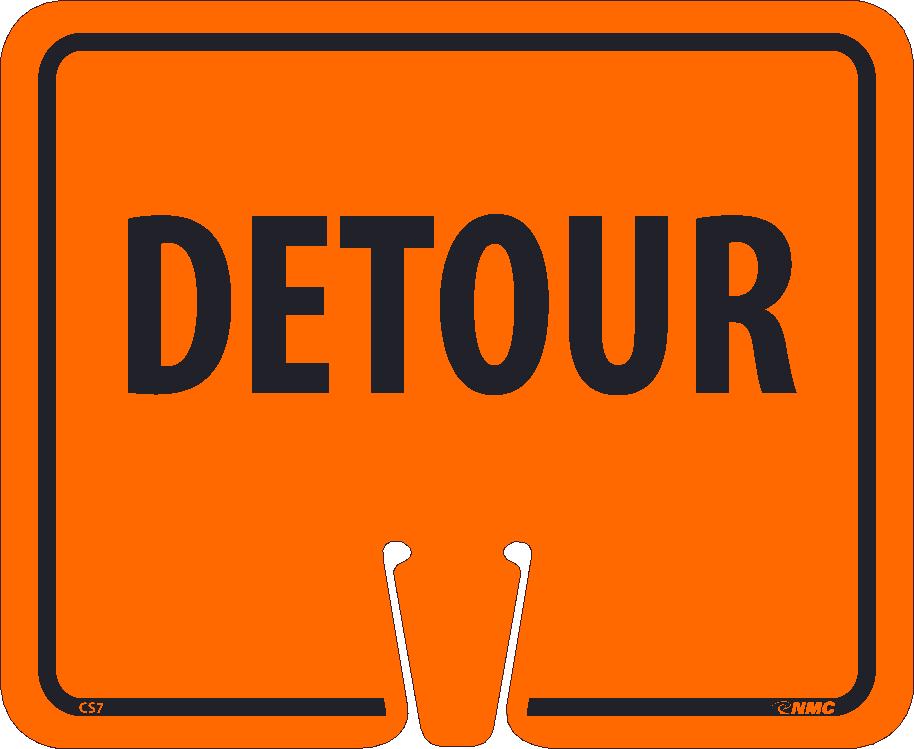 Safety Cone Detour Sign-eSafety Supplies, Inc