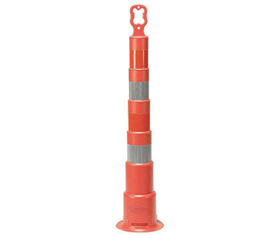 Cortina Safety Products 49" Orange And White High-Density Polyethylene Trim Line Channelizer Cone With 6" Engineer Grade Reflective Stripes And EZ-Grip Handle-eSafety Supplies, Inc
