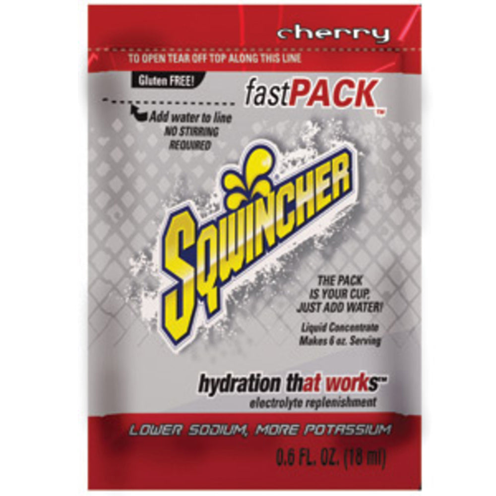 Sqwincher .6 Ounce Fast Pack Liquid Concentrate Pouch Electrolyte Drink (1 Box Electrolyte Drink Pouch - Pack)-eSafety Supplies, Inc