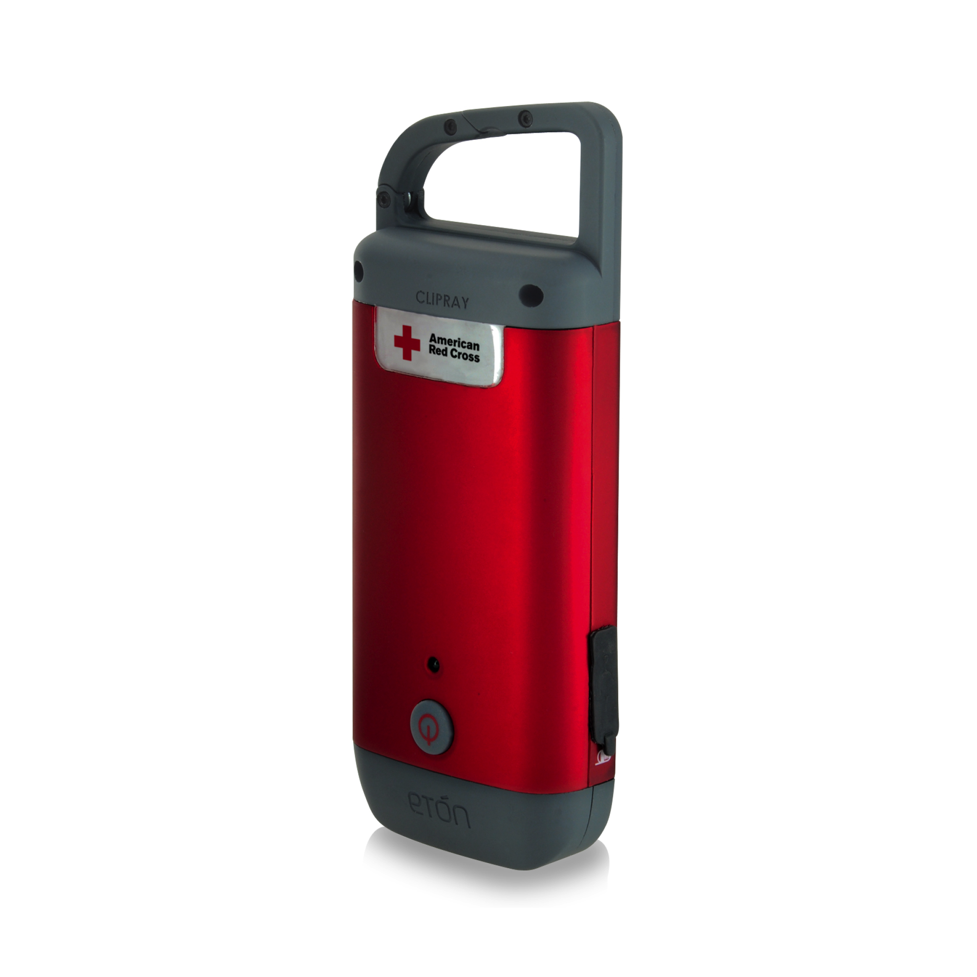 Eton- AMERICAN RED CROSS- Crank-Powered, Clip-on Flashlight with Phone Charger-eSafety Supplies, Inc