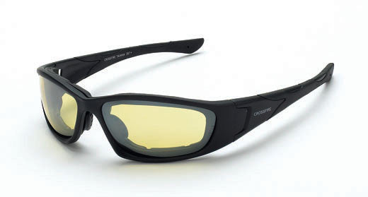 MP7 Yellow Anti-Fog Lens Matte Black Frame Foam Lined-eSafety Supplies, Inc