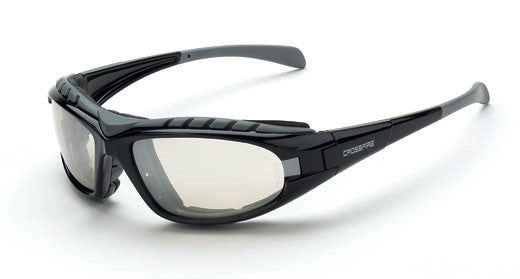 Diamondback Indoor/Outdoor Clear Lens Shiny Black Frame Foam Lined-eSafety Supplies, Inc