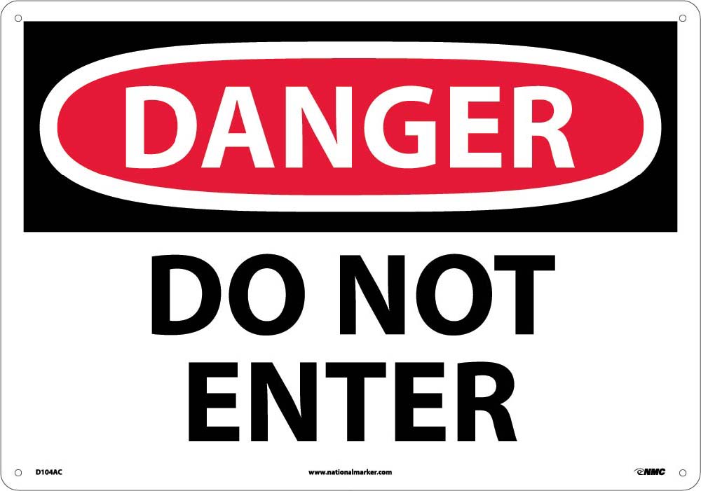 Large Format Danger Do Not Enter Sign