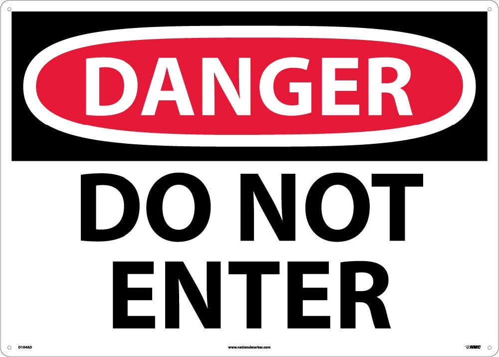 Large Format Danger Do Not Enter Sign-eSafety Supplies, Inc