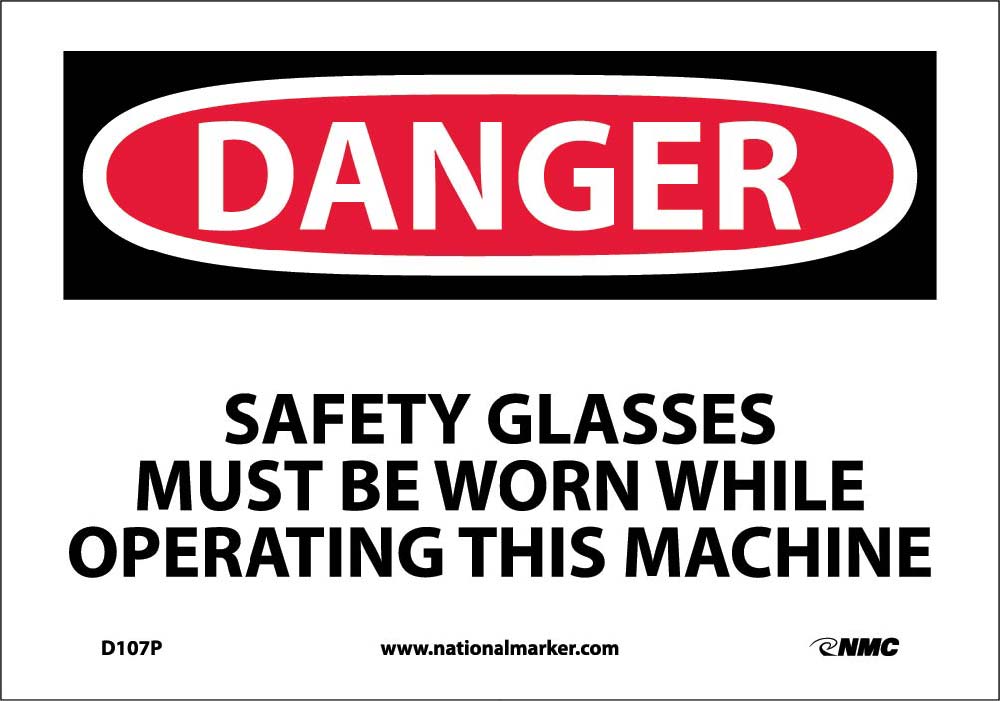 Danger Eye Protection Must Be Worn Sign-eSafety Supplies, Inc